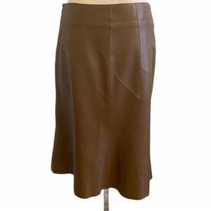 Sigrid Olsen VERY SOFT leather A-line skirt. NWT